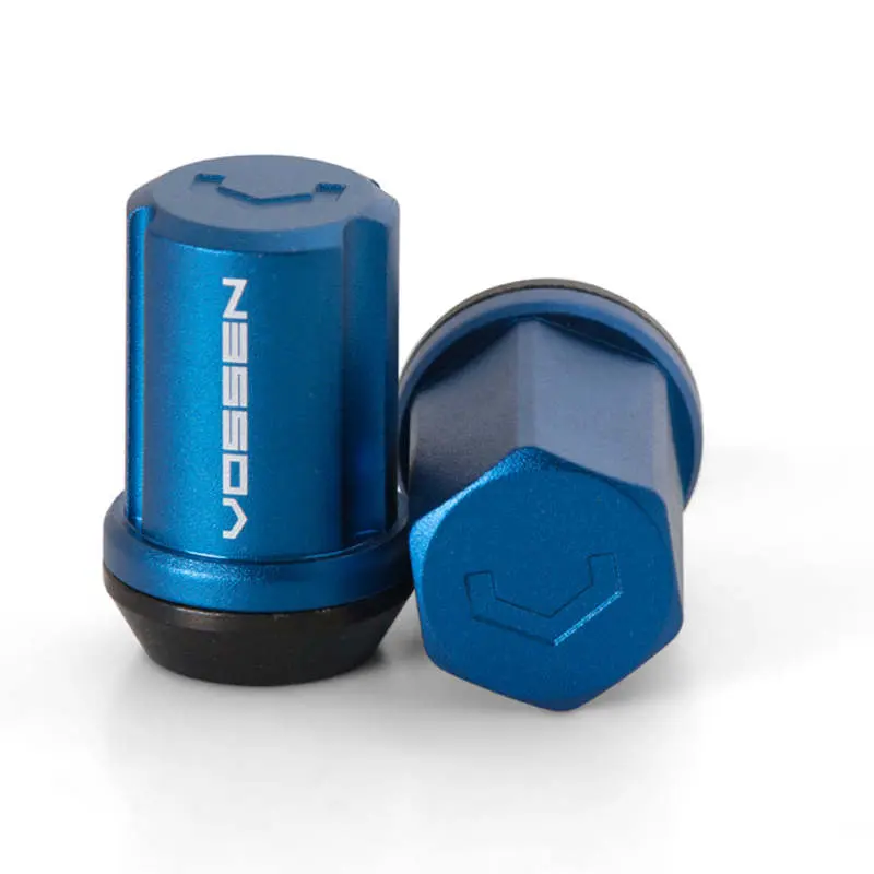Vossen 35mm Lug Nut 14x1.5 19mm Hex Cone Seat Blue Set 20 Secure Wheel Installation
