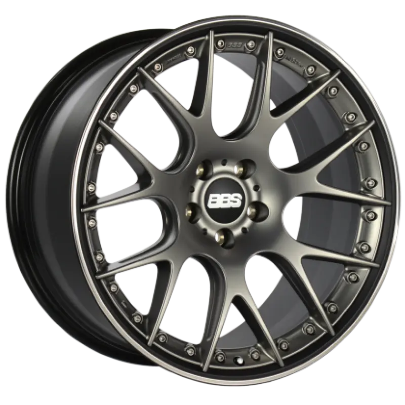 BBS CH-RII 22x10.5 5x112 ET20 Satin Platinum Wheel Black Lip
