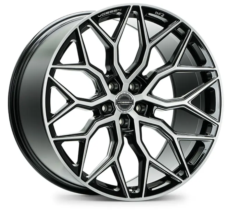 Vossen HF-2 19x8.5 Brushed Gloss Black Wheel 5x112 Bolt Pattern ET30 Offset