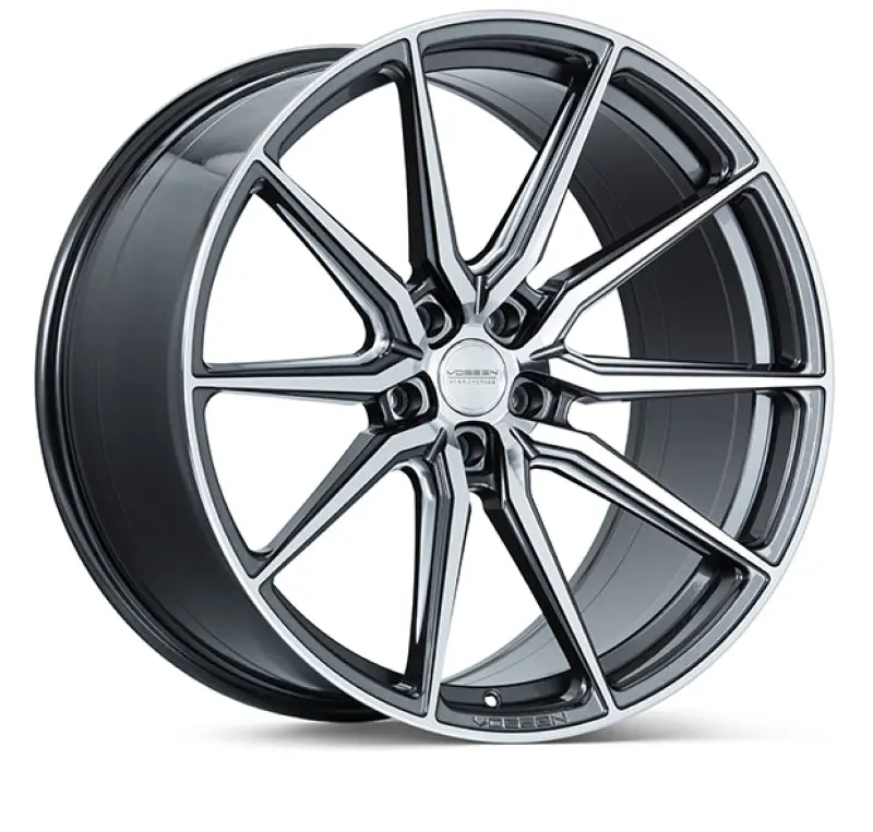 Vossen HF-3 24x10 Gloss Graphite Polished Wheel 5x120 ET32 Deep Face 72.56