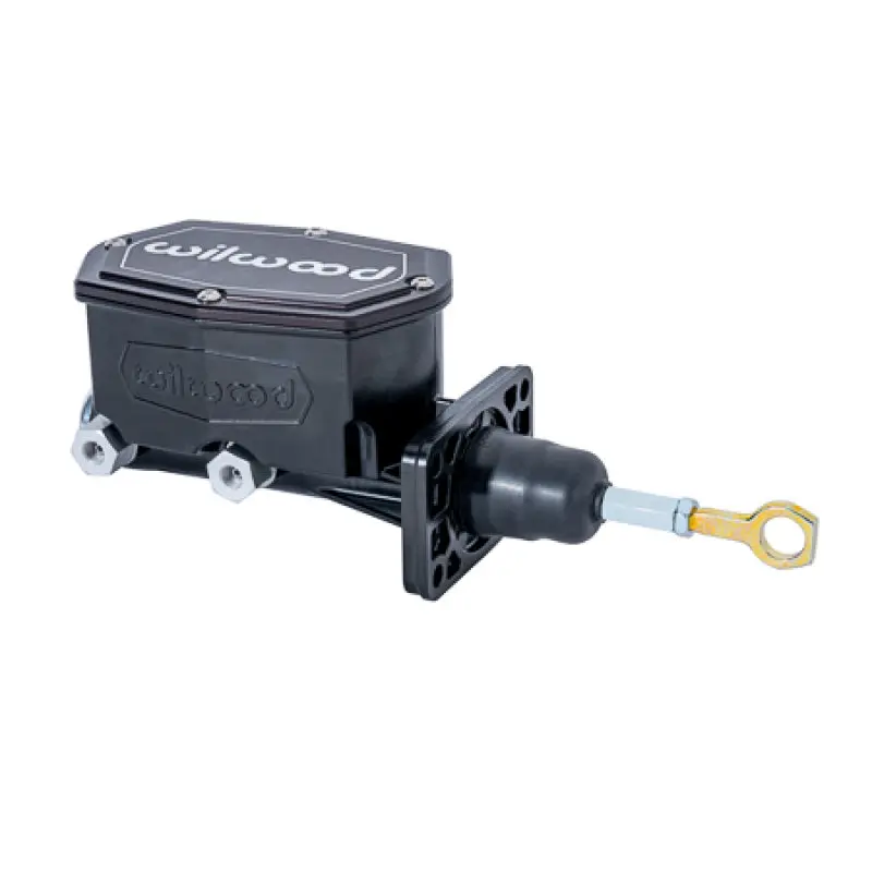 Wilwood Compact Tandem Master Cylinder Mopar 4 Bolt Flange and Pushrod 1in Bore Black