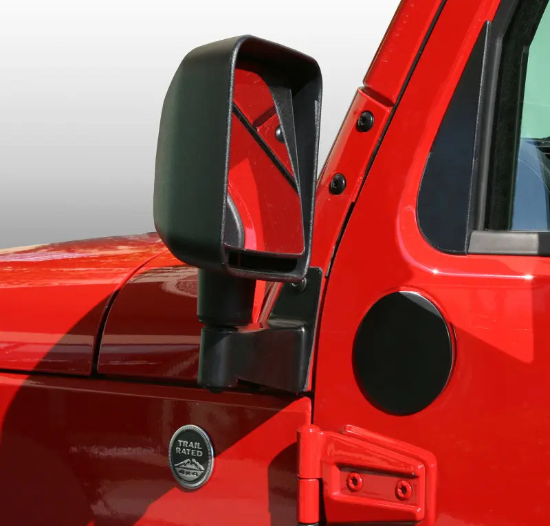 Rugged Ridge Black Mirror Filler Plates 07-18 Jeep Wrangler JK