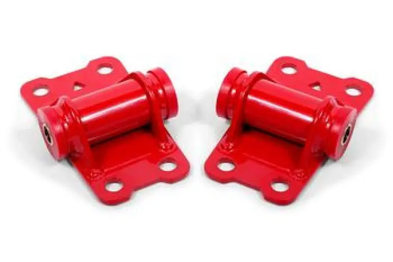 BMR 82-92 F-Body Motor Mount Kit Lower Poly Red Enhanced Engine Stability BMR Suspension