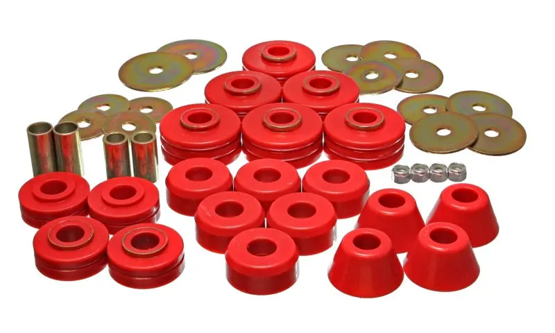 Energy Suspension 78-80 GM Denali XL Suburban Yukon XL 4WD Red Body Cab Mount Set