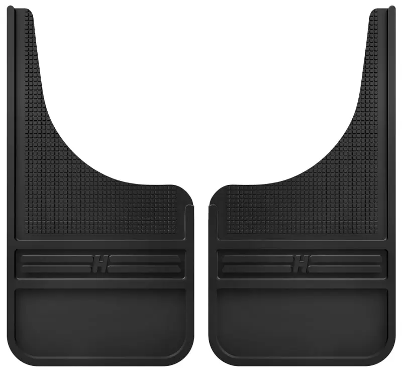 Husky Liners Universal 12in Wide Black Rubber Front Mud Flaps without Weight