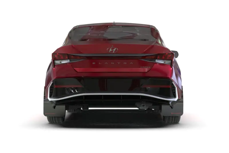 Rally Armor Black Mud Flaps Metallic Black Logo 2024 Hyundai Elantra