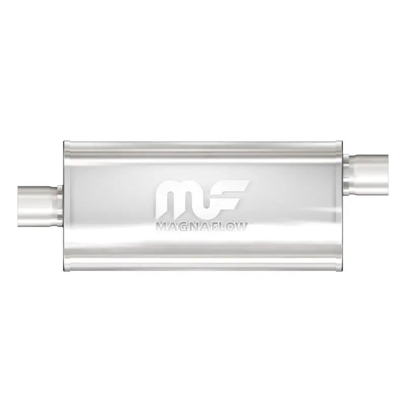MagnaFlow Muffler Stainless Steel 18x5x8 2.5in Offset/Center Performance Exhaust