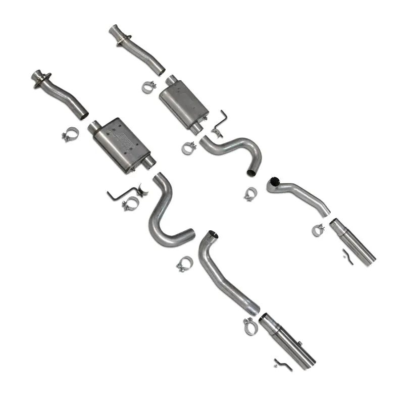BBK 86-04 Mustang Cat Back Exhaust Kit Varitune Mufflers Stainless Steel Tips