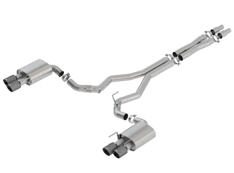 Borla ATAK Catback Exhaust 18-19 Ford Mustang GT 5.0L Black Carbon Fiber Tips