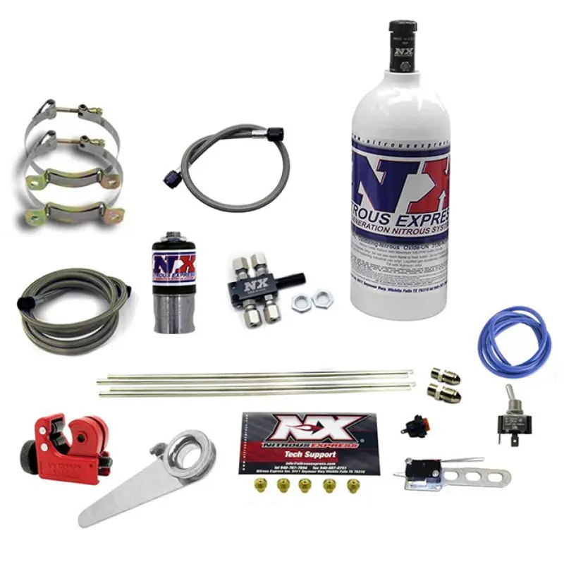 Nitrous Express Motorcycle 4 Cylinder Dry Nitrous Kit 1lb Bottle