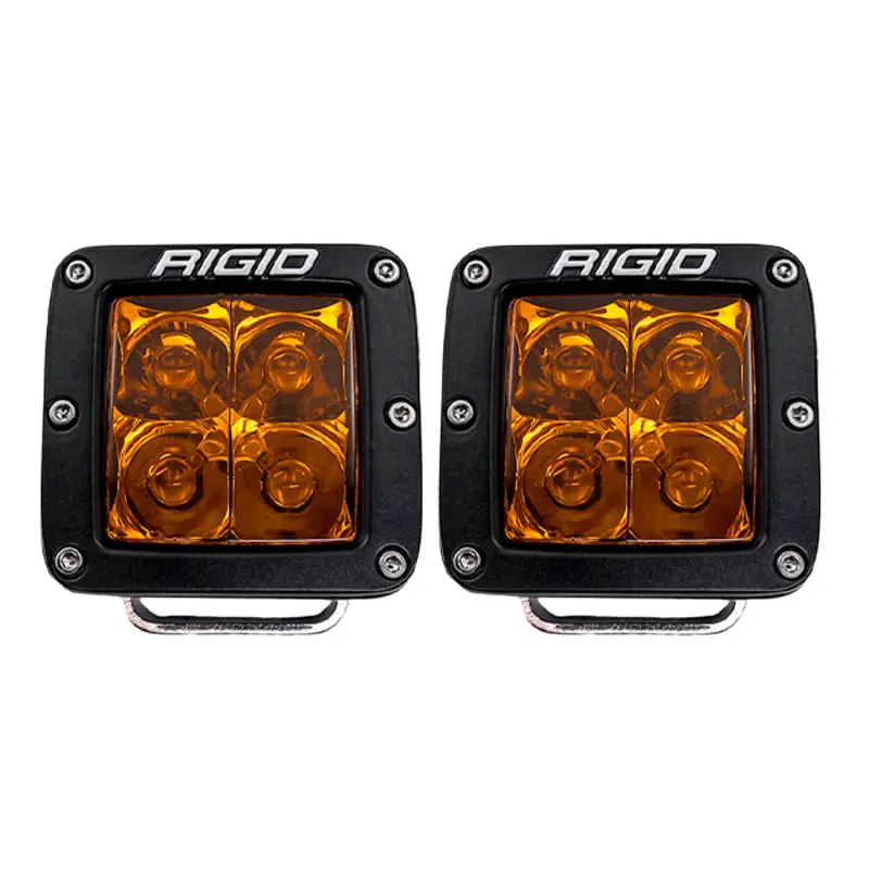 Rigid Industries D-Series Spot Lights Amber PRO Lens Pair
