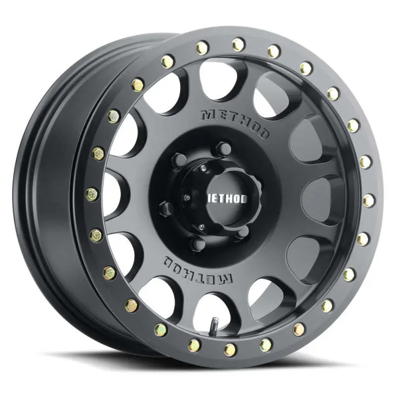 Method MR105 V3 Beadlock 17x9 -38mm Offset 8x6.5 130.81mm CB Matte Black Wheel Hardware Method Wheels