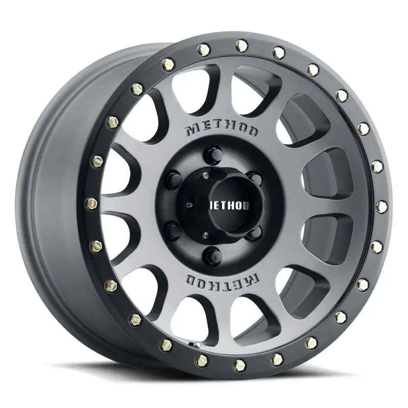 Method MR305 NV 18x9 Wheel 18mm Offset 6x5.5 Bolt Pattern 108mm Center Bore Titanium Matte Black Lip Method Wheels