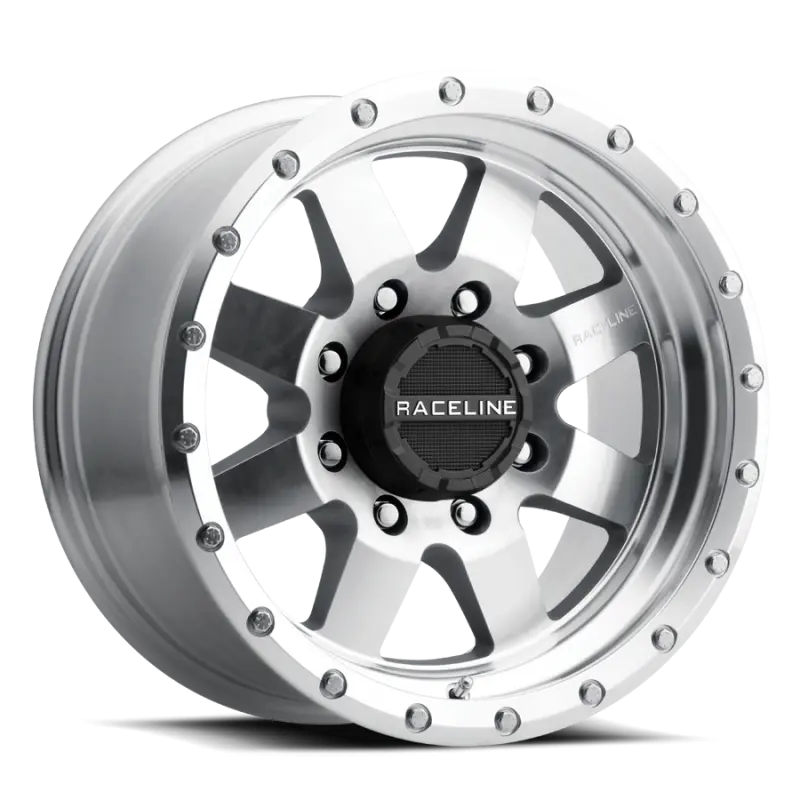 Raceline 935MC Defender 17x9 Machined Wheel 8x165.1 Bolt Pattern -12mm Offset 130.81mm Bore