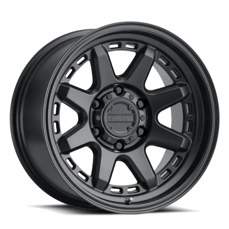 Raceline 947B Scout 16x8in Satin Black Wheel 6x139.7 Bolt Pattern 0mm Offset 106.1mm Bore