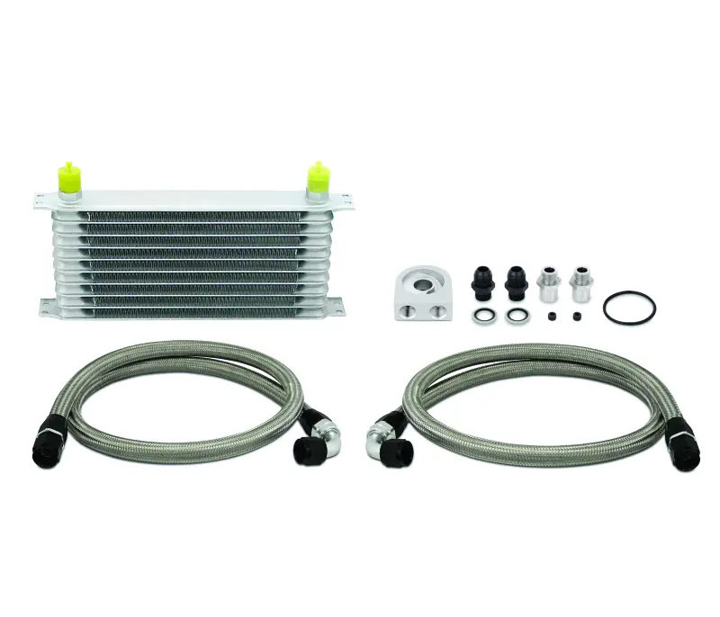 Mishimoto Universal 10 Row Oil Cooler Kit Metal Braided Lines