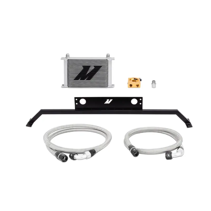 Mishimoto 11-14 Ford Mustang GT 5.0L Oil Cooler Kit Silver Power Enhancement