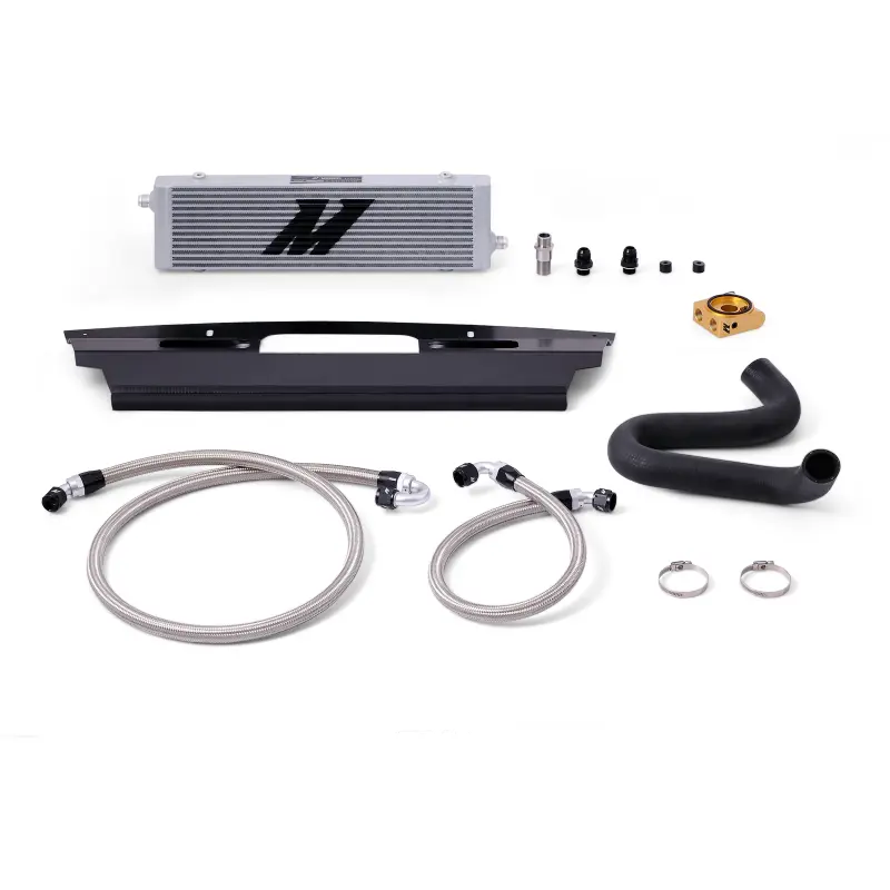 Mishimoto 2015+ Ford Mustang GT Thermostatic Oil Cooler Kit Silver