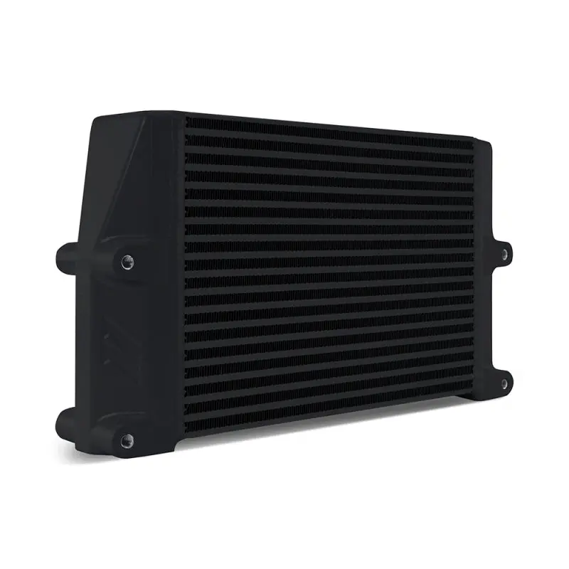 Mishimoto Heavy-Duty 10in Same-Side Outlets Black Oil Cooler