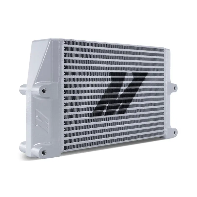 Mishimoto Heavy-Duty 10in Same-Side Outlets Silver Oil Cooler