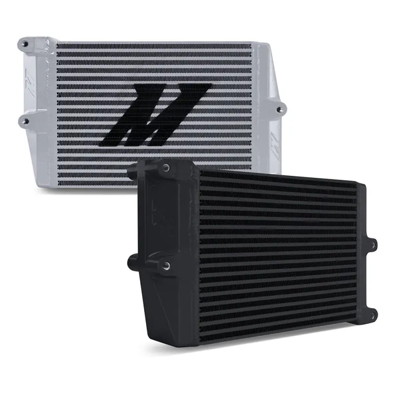 Mishimoto Heavy-Duty Oil Cooler 10in Opposite-Side Outlets Black