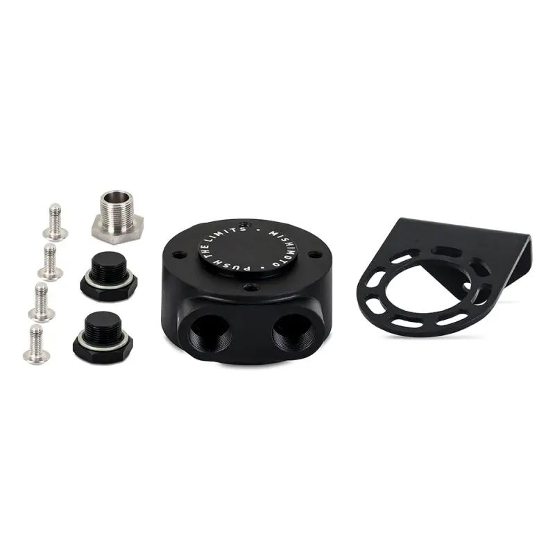 Mishimoto 3/4-16 Thread Remote Oil Filter Mount Black