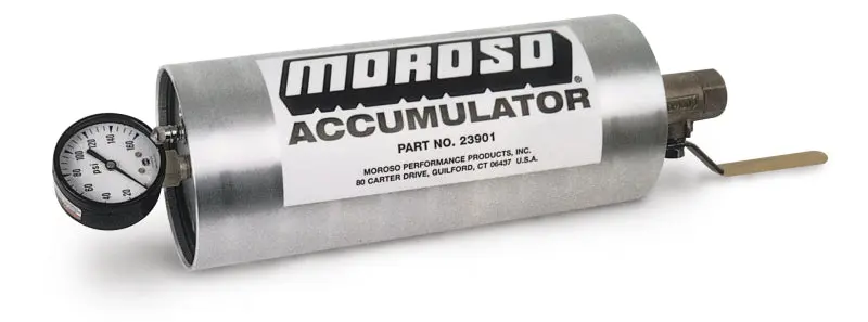 Moroso Oil Accumulator - 1.5 Quart - 10in x 4.25in - High-Performance Oil System