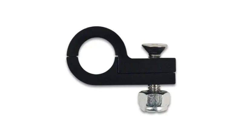 Vibrant Billet P-Clamp 3/8in ID Anodized Black Secure Hose and Line Management