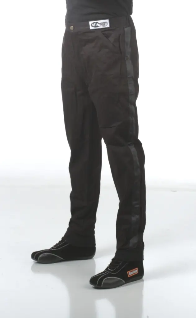 RaceQuip Black SFI-1 1-L Pants Small - Fireproof Racing Pants Motorsports