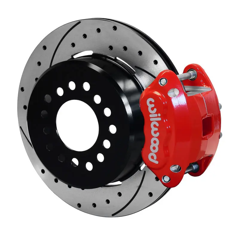Wilwood D154 P/S P-B Kit Drilled-Red Big Ford New Style 2.36in Offset - High-Performance Brake Kit