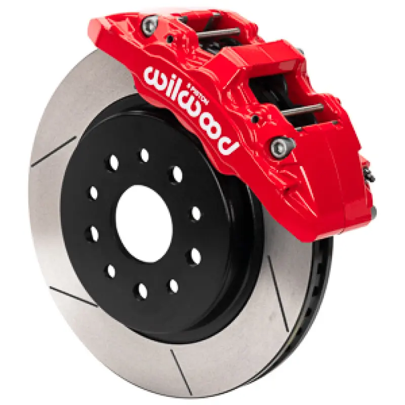 Wilwood Aero6-DM Front Brake Kit Slotted Red 19-20 Jeep Wrangler JL and 20-22 Jeep Gladiator JT