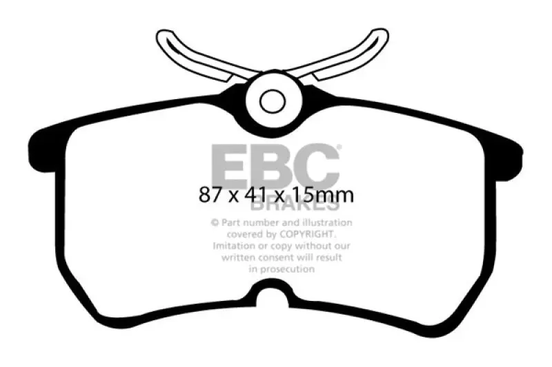 EBC Redstuff Rear Brake Pads 2013+ Ford Fiesta ST 1.6L Turbo