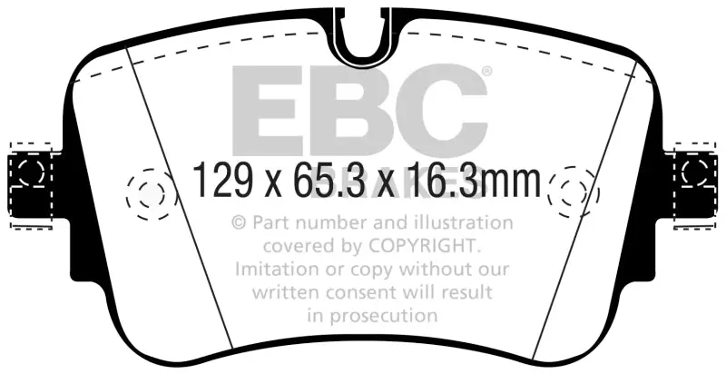 EBC Yellowstuff Rear Brake Pads 2016-18 Audi Q7