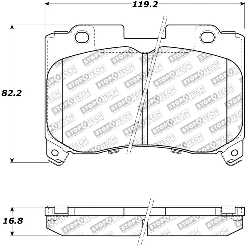 StopTech Performance Front Brake Pads 93-98 Toyota Supra Turbo