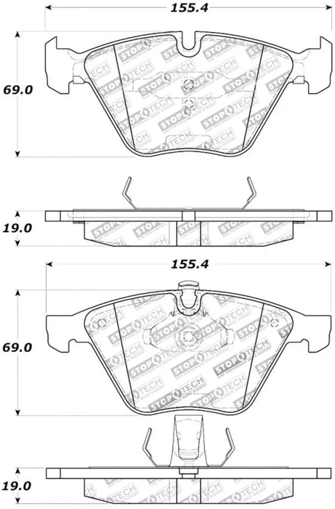 StopTech Street Touring 11-12 BMW Z4 E86 Front Brake Pads
