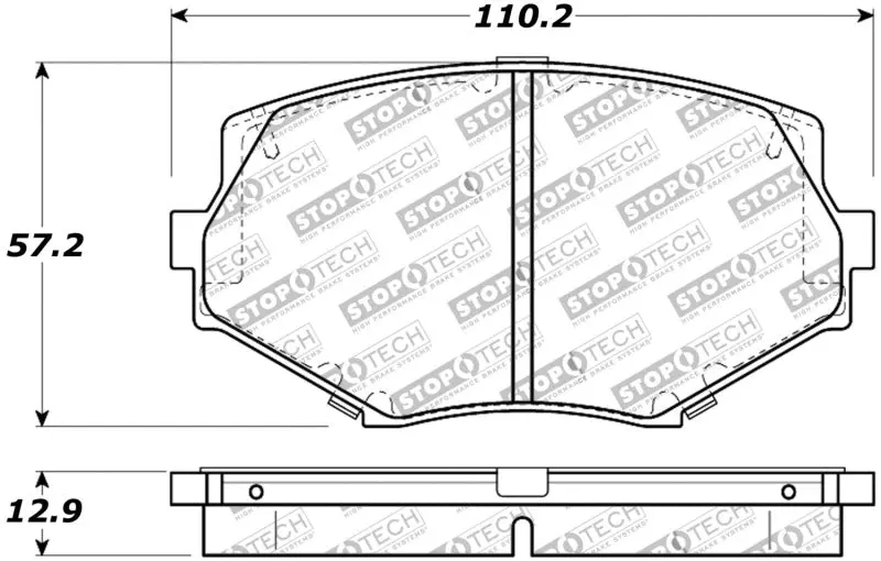 StopTech Street Touring 94-97 99-05 Miata Normal Suspension Front Brake Pads D635