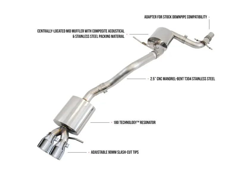 AWE Tuning Mk5 Jetta 2.0T GLI Touring Edition Exhaust Polished Silver Tips