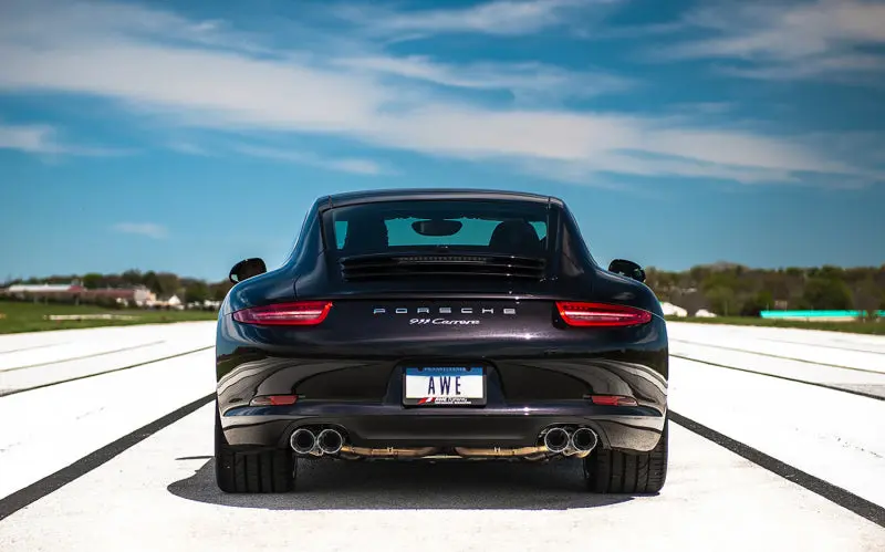 AWE Tuning 991 Carrera Performance Exhaust Chrome Silver Tips Porsche 911