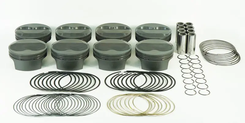 Mahle MS Piston Set SBC 422ci 4.165in Bore 3.875in Stroke 6.0in Rod .927 Pin 4cc 13.5 CR Set 8