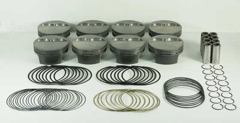 Mahle MS Piston Set SBC 422ci 4.165in Bore 3.875in Stroke 6.0in Rod .927 Pin -5cc 12.1 CR Set 8