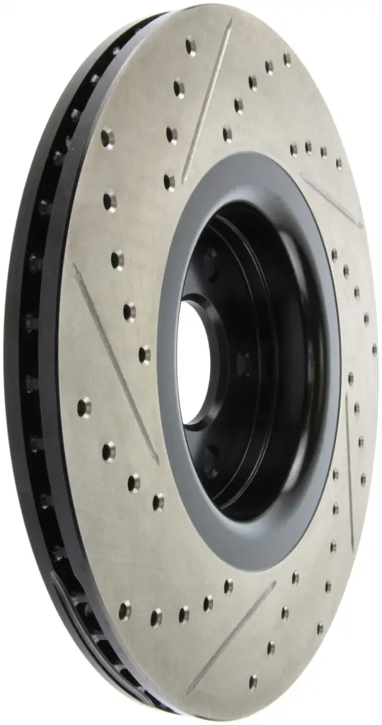 StopTech 14+ Ford Focus ST 335mm Brakes Front Left Slotted Drilled Rotor