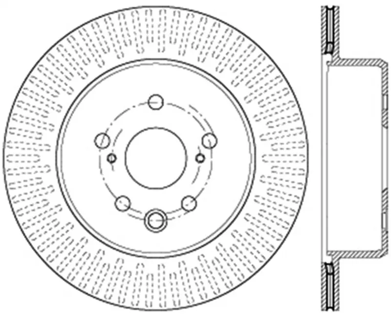 StopTech Lexus 13-15 GS350 14-15 IS350 13-15 GS350H 15 RC350 Left Rear Drilled Sport Brake Rotor