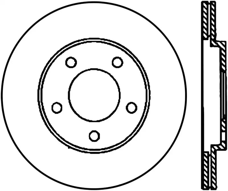StopTech Power Slot 05-10 Mustang V6/4.0L GT V8-4.6L Rear Right CRYO Slotted Brake Rotor