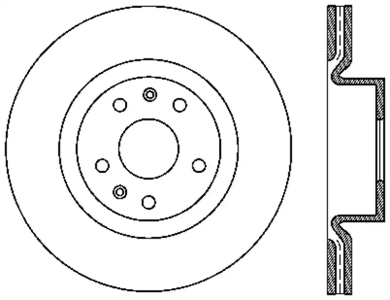StopTech Power Slot 10-13 Hyundai Genesis Coupe Track R-Spec Front Left Drilled Brake Rotor