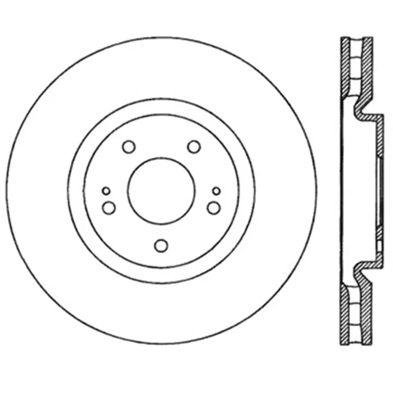 StopTech Power Slot Slotted Left Front Rotor 03-06 Mitsubishi Evo 8 & 9