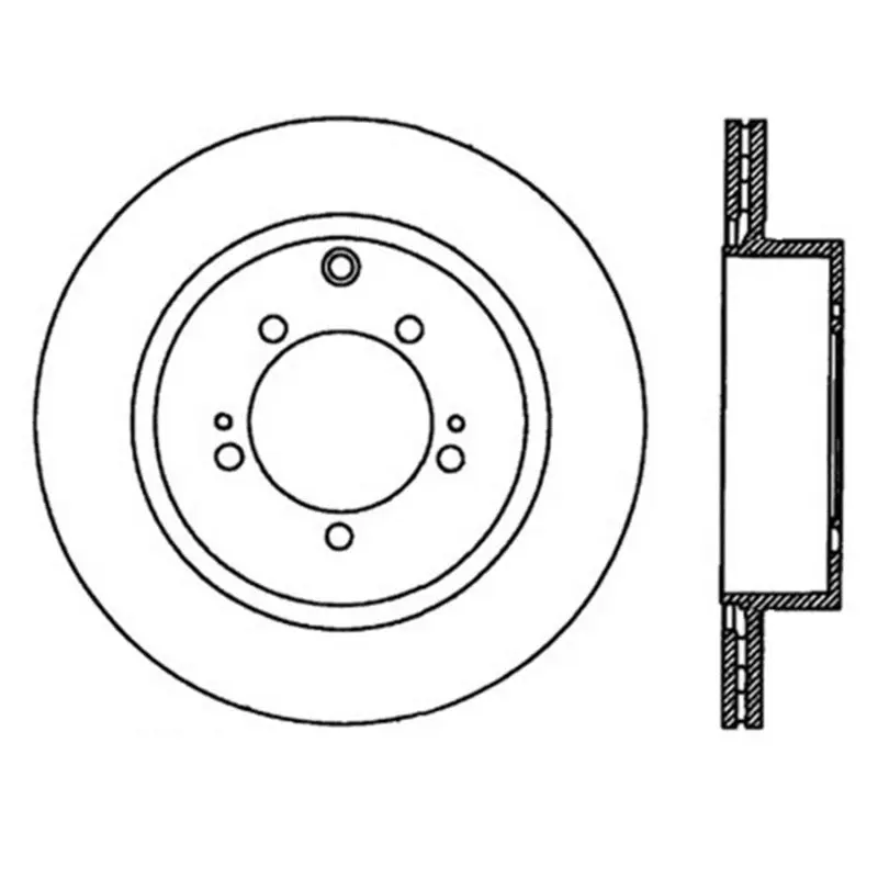 StopTech Power Slot Slotted Left Rear Rotor 08-09 Mitsubishi Evo 10