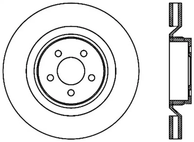StopTech SportStop 06-09 Chrysler SRT-8 Front Left Drilled Slotted Rotor