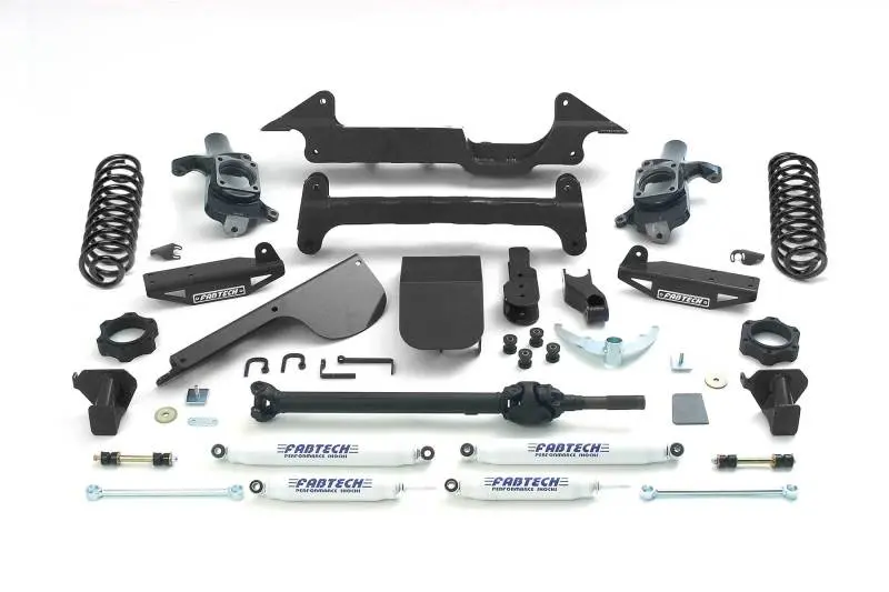Fabtech 03-08 Hummer H2 SUV SUT 4WD Rear Coil Springs 6in Performance System Performance Shocks