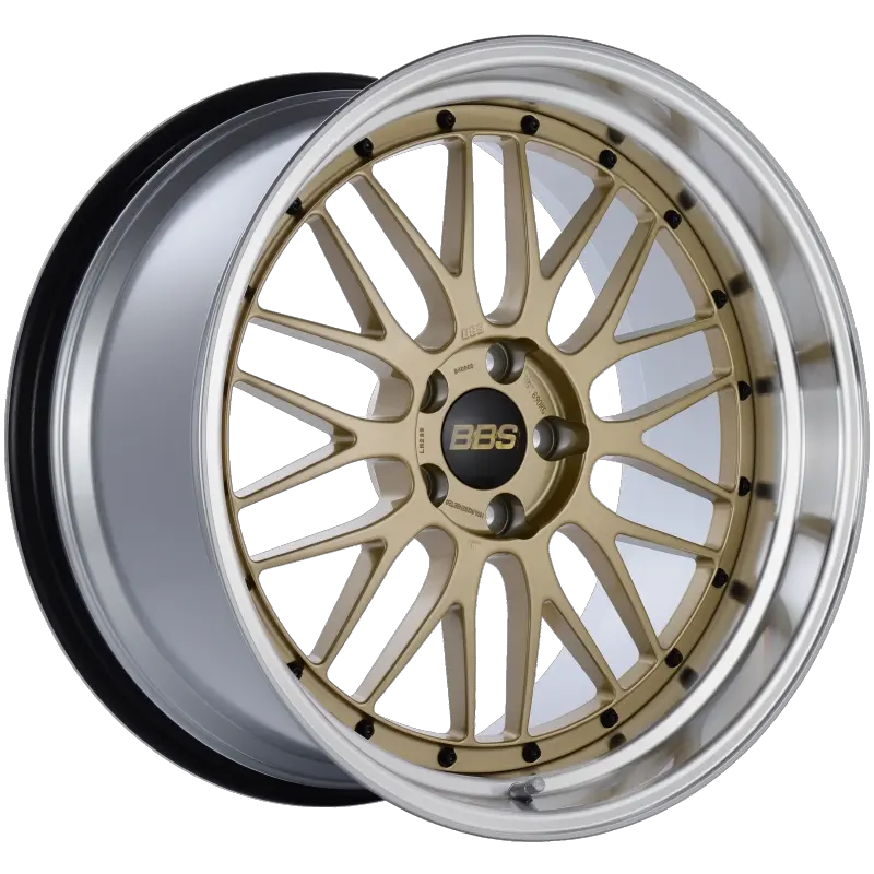 BBS LM 20x10.5 5x114.3 ET20 CB66 Gold Center Diamond Cut Lip Wheel