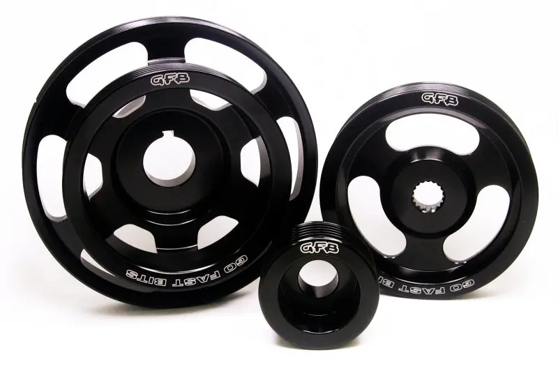 GFB 08+ WRX STI 09+ Forester 03-09 LGT 3pc Underdrive Non Underdrive Pulley Kit Belts Go Fast Bits
